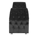 Ver imagem 3 de Maca Curvada Atena com Capitonê Suede