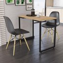 Ver imagem 1 de Conjunto Mesa de Cozinha 90cm e 2 Cadeiras Nature