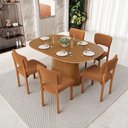 Ver imagem 2 de Kit 05 Cadeiras para Sala de Jantar Cozinha Living Estofada Dara L02 Bouclê Terracota - Lyam Decor