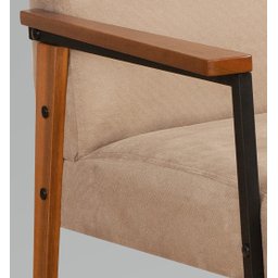 Poltrona Decorativa Fontana Linho Bege - 3