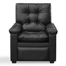 Poltrona do Papai com Massagem Couríssimo Preto Imperador - SOFA STORE - 4