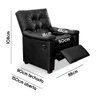 Poltrona do Papai com Massagem Couríssimo Preto Imperador - SOFA STORE - 6