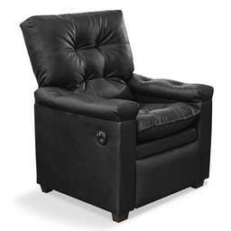 Poltrona do Papai com Massagem Couríssimo Preto Imperador - SOFA STORE - 1