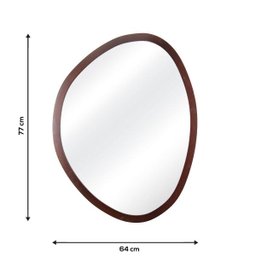 Espelho Decorativo Orgânico Tabaco 64x77 cm - 5