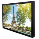 Ver imagem 1 de Quadro Decorativo Caixa Alta com Vidro Cidade Paris - Torre Eiffel  TaColado Moldura Preta 90 x 60cm