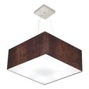 Ver imagem 3 de Lustre Pendente Quadrado Md-4071 Cúpula em Tecido 30/70x70cm Café - Bivolt
