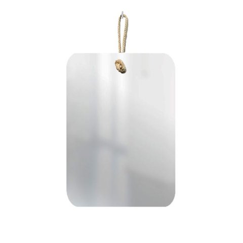 Espelho Decorativo Lina Alça Sisal Natural 60x40 cm Retangular