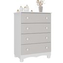 Ver imagem 2 de Cômoda Infantil 65cm com 4 Gavetas Dengo Multimóveis Mp4409 Branco/off White