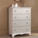 Ver imagem 1 de Cômoda Infantil 65cm com 4 Gavetas Dengo Multimóveis Mp4409 Branco/off White