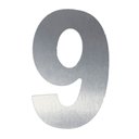 Ver imagem 1 de Número 9 em Acm Aço Escovado 125mm - 400-9 - Numeral
