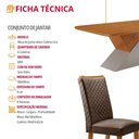 Ver imagem 7 de Mesa de Jantar Aster 6 Lugares Retangular MDF 180cm Marrom Moderna