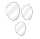 Ver imagem 1 de Kit Espelho Decorativo Orgânico Branco 35x50, 50x64 e 64x77 cm