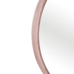 Espelho Decorativo Short Strip Rosa Alça Corino Caramelo 50 cm Redondo Rosa, 50 cm - 3