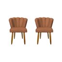 Ver imagem 1 de Kit 2 Cadeiras para Penteadeira Quarto Modelo Flor – Balaqui Cor:terracota