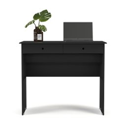 Escrivaninha Pratica 2 Gavetas Multiuso para Apartamento:preto - 1