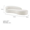 Divã Recamier Orgânico França 160cm Lado Direito Bouclé Branco - Amarena Moveis - 3