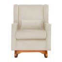 Ver imagem 3 de Poltrona de Amamentação Balanço com Puff Aurora Conforto Tecido Veludo, Estilo e Funcionalidade para