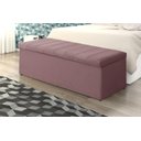 Ver imagem 2 de Calçadeira Baú Vitoria 100 cm Suede Rosê