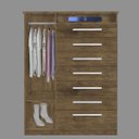 Ver imagem 2 de Cômoda 1 Porta 7 Gavetas Mega J&A Móveis