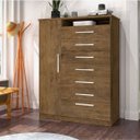 Ver imagem 1 de Cômoda 1 Porta 7 Gavetas Mega J&A Móveis