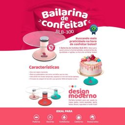 Bailarina de Confeitar Para Bolos Blb-300 Azul Celeste - Braesi - 2