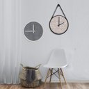 Ver imagem 2 de Relógio Round Preto Mostrador Terrazzo Ponteiro Branco 50 cm