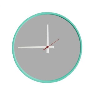 Relógio Round Verde Mostrador Cinza Matt Ponteiro Branco 50 cm