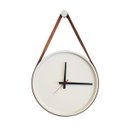 Ver imagem 1 de Relógio Adnet Branco Alça Caramelo Mostrador Branco Ponteiro Preto 30 cm