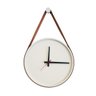 Relógio Adnet Branco Alça Caramelo Mostrador Branco Ponteiro Preto 30 cm - 1