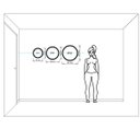 Ver imagem 2 de Relógio Round Preto Mostrador Preto Ponteiro Branco 40 Cm