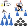 Kit Treinamento Funcional 10 Cone  10 Chapeu  Kit 5 Barreiras  s - Chápeu Preto - Cone Azu - 1