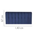 Ver imagem 2 de Painel Estofada Kiara 140cm Casal Box Quarto Suede Azul Marinho - Gat Magazine