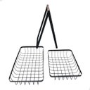 Ver imagem 5 de Fruteira Cesto Duplo Aramado Organizador Fruta Legume Bancada Mesa Cozinha Multiuso Armario Escritor