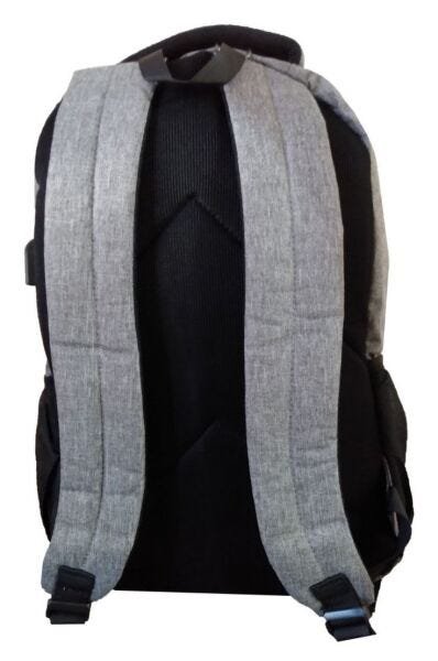 Mochila Masculina Feminina Notebook 15.6 Saída USB Com Carregador - Cinza escuro - 6