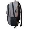 Mochila Masculina Feminina Notebook 15.6 Saída USB Com Carregador - Cinza escuro - 5
