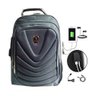 Mochila Usb Cabo De Aço Masculina Escolar Executiva Notebook - Cinza - 1