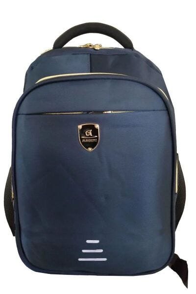 Mini Mochila Bolsa Escolar Forrada Impermeável Reforçada Feminina - Azul escuro - 6