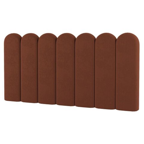 Painel Cabeceira Cama Box Casal King Size Lana 195cm Suede Terracota - Desk Design