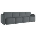Ver imagem 2 de Sofá Cama para Sala de Estar 5 Lugares 436cm Montserrat K01 Bouclê Cinza - Lyam Decor