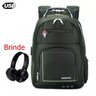 Mochila Impermeavel Saida Usb Saida Fone Resistente Escolar  Fone - Verde - 2