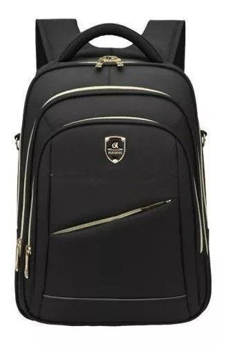 Mochila Feminina Masculina Bolsa Notebook com Alça Tiracolo Laptop - Preto - 7