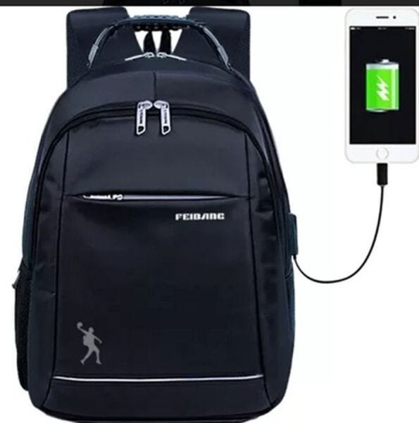 Mochila Bolsa Masculino Impermeável Usb Notebook Resistente - Preto - 7