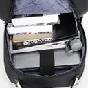 Ver imagem 2 de Mochila USB Notebook Cabo de Aço Executiva Preta Impermeável Com Power Bank - Preto