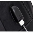 Ver imagem 4 de Mochila USB Notebook Cabo de Aço Executiva Preta Impermeável Com Power Bank - Preto