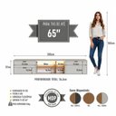 Ver imagem 5 de Rack para TV até 65 Polegadas Suspenso 180cm com LED e 2 Gavetas Mel Arenas Yescasa