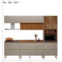 Ver imagem 7 de Cozinha Modulada Proença 5 Peças com Aéreo 120cm Ripado Nogueira Touch-nude Prime Tx - Demartêz