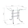 Mesa com Tampo de Vidro Quadrada Flex  - 2