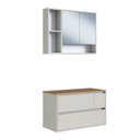 Ver imagem 2 de Conjunto para Banheiro 80cm com Gabinete Suspenso e Espelheira Belarus Art In Móveis