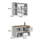 Ver imagem 4 de Conjunto para Banheiro 80cm com Gabinete Suspenso e Espelheira Belarus Art In Móveis