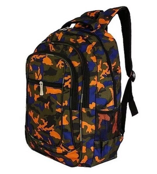 Mochila Camuflada Exercito Militar Bolsa Acolchoada Reforçada - Laranja - 4